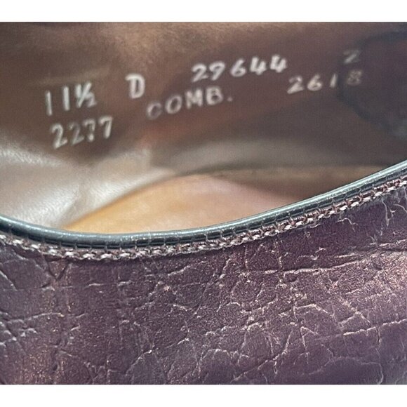 Vintage Allen Edmonds Caribbean Collection Ashbury Loafer Shoes 11.5 D Wine Red - Picture 9 of 9